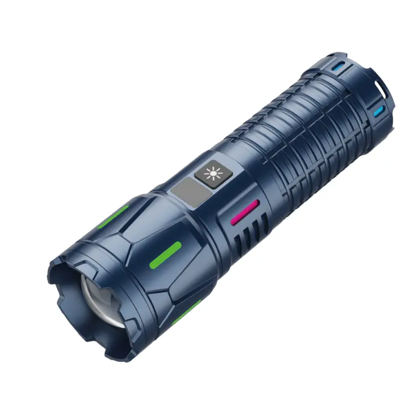 ไฟฉายยุทธวิธี LED 100W USB ชาร์จใหม่ได้