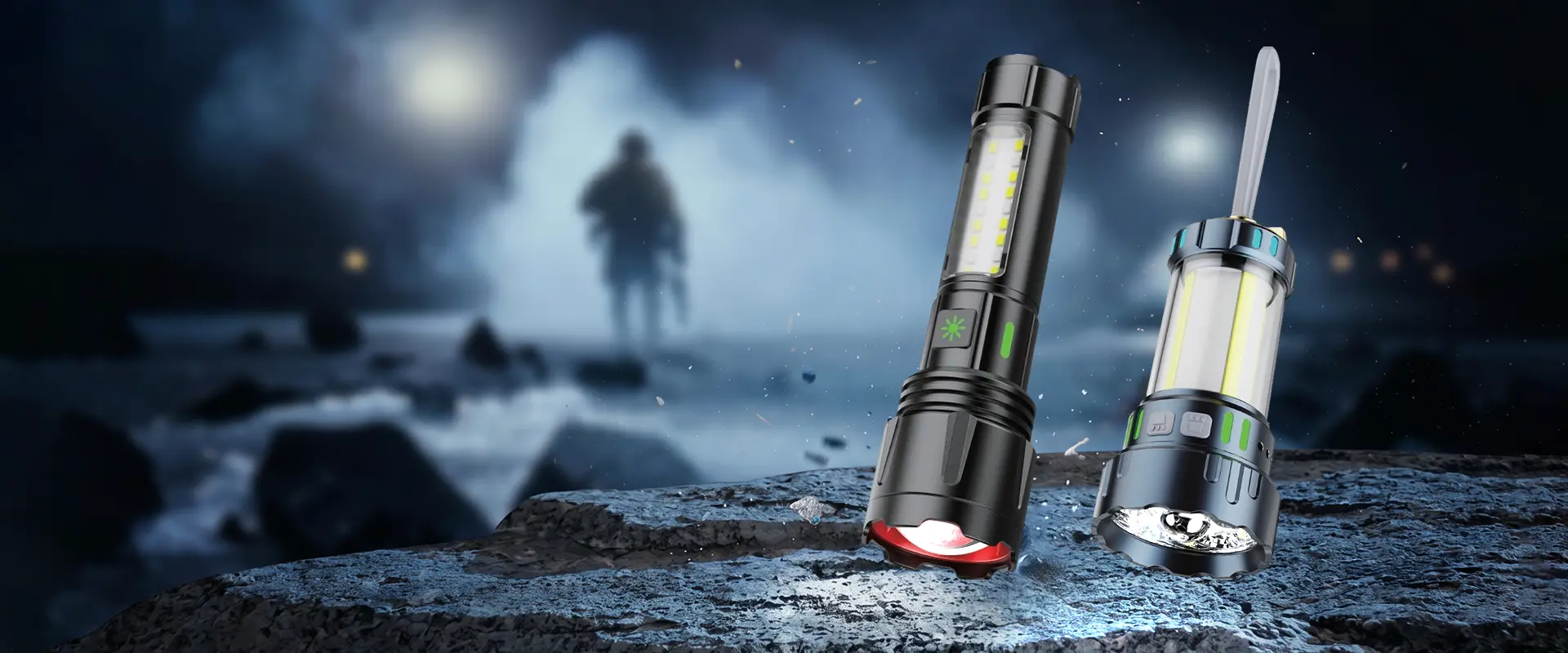 ไฟฉาย LED Forest Tiger Tactical - ลูเมนสูงแบบชาร์จไฟได้สำหรับการใช้งานตามหน้าที่