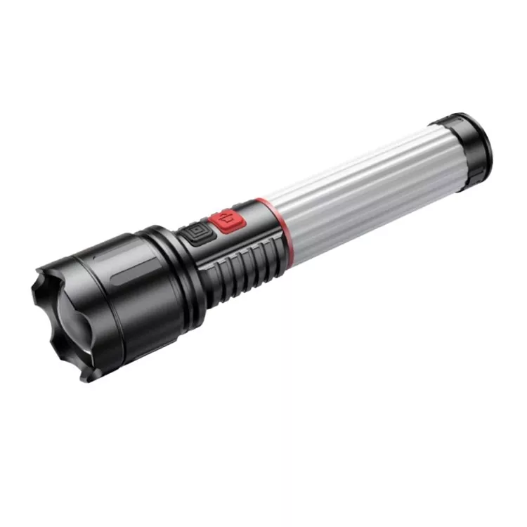 ไฟฉาย LED แบบพกพาพร้อมไฟเตือนสีแดงและสีน้ำเงิน
